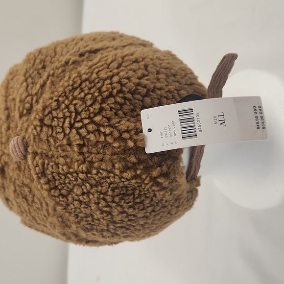 Anthropologie Teddy Sherpa Corduroy Baseball Cap Hat. Two Tone Brown. Size OS - Picture 4 of 7